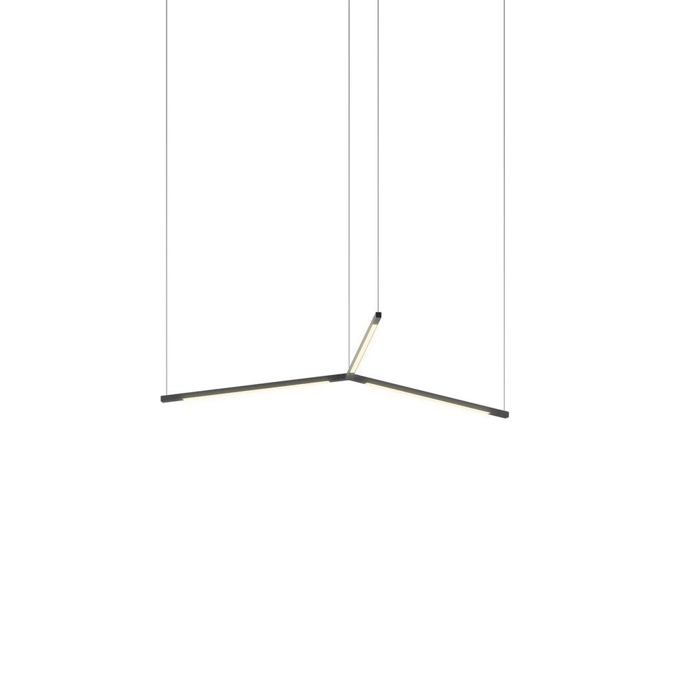 Z-Bar Pendant Small Trio, Matte Black (16&#34; light bars)